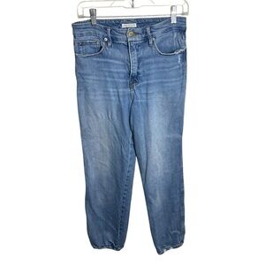 Good American good curve straight leg women’s jeans size 6 distressed hems